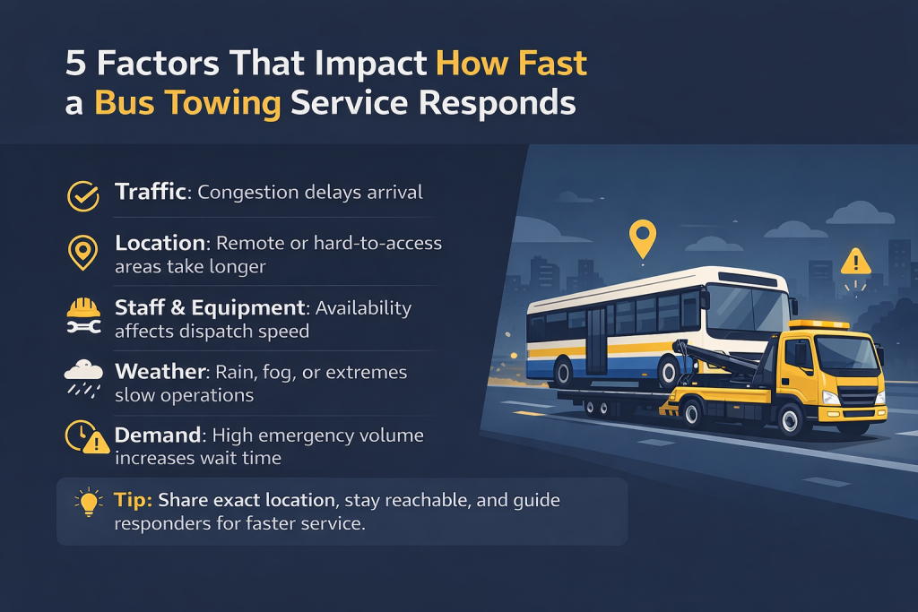 5 Factors That Impact How Fast a Bus Towing Service Responds
