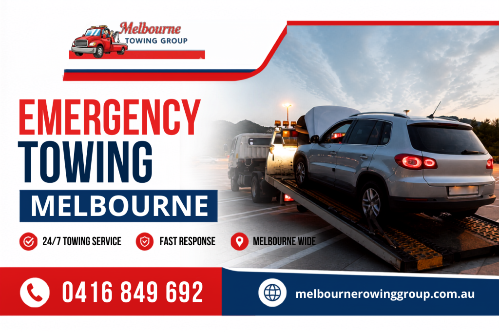 Emergency Towing Melbourne – 24/7 tow truck service by Melbourne Towing Group.